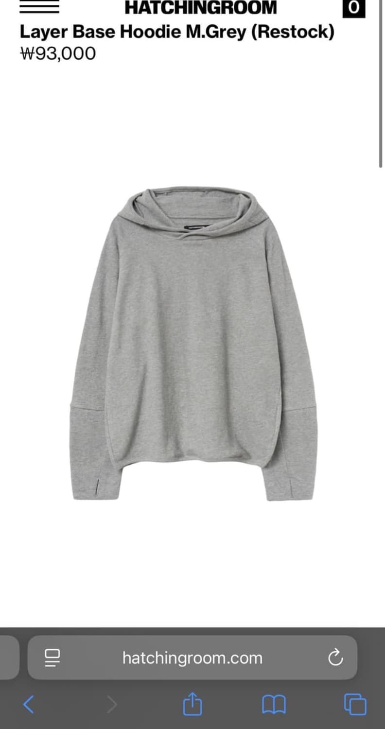 해칭룸 레이어드 후드티 상품이미지1