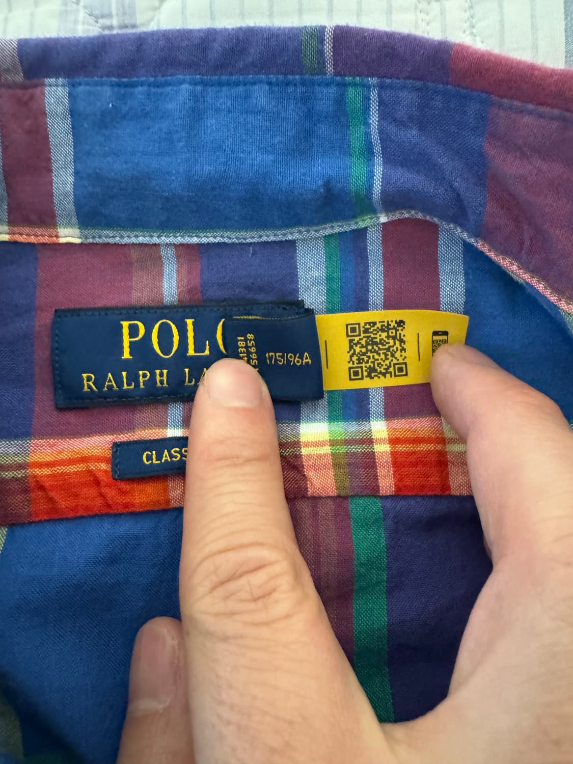 폴로 랄프로렌 마드라스 체크 셔츠 M 큐알정품 상품이미지6