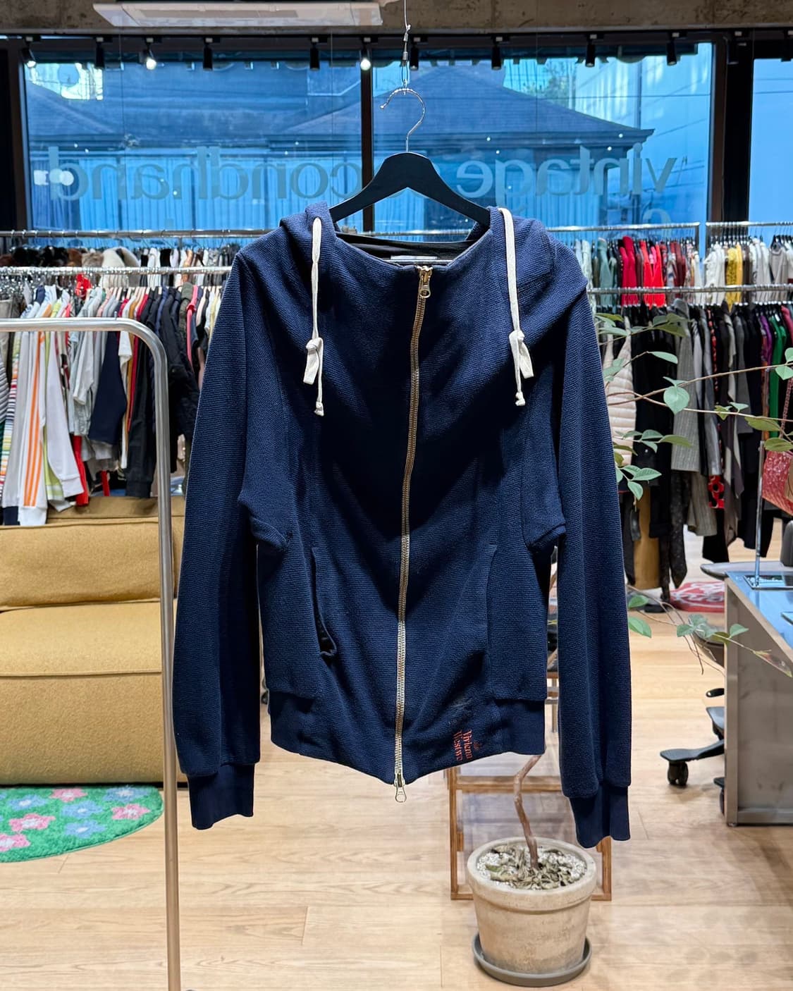 비비안 웨스트우드 맨 네이비 투웨이 후드집업  상품이미지1