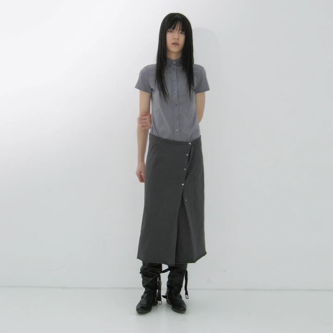 리포스 Jersey Sillket Shirts (Grey) 상품이미지3