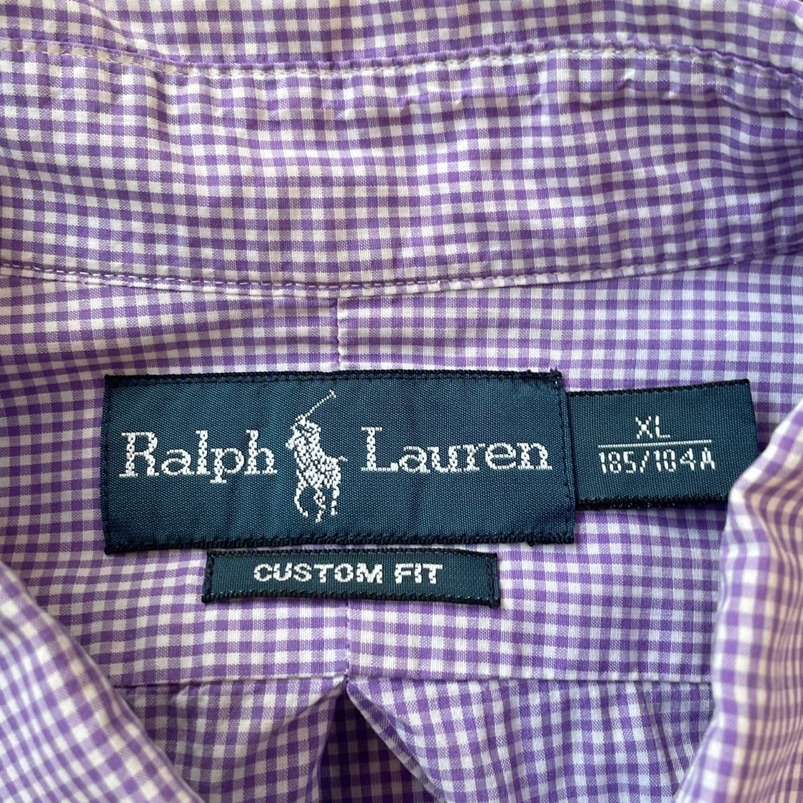 폴로 랄프로렌 파스텔퍼플 깅엄체크 긴팔 셔츠 XL 상품이미지5