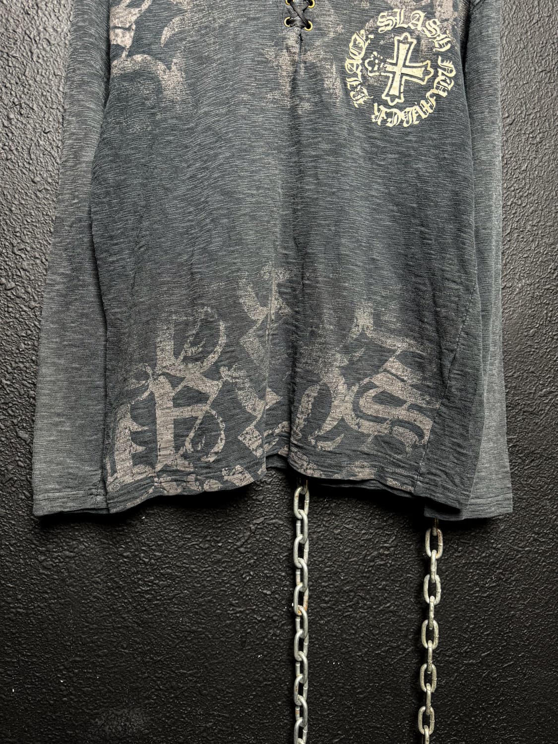 Cross Graphic Lace-Up Long Sleeve 상품이미지4