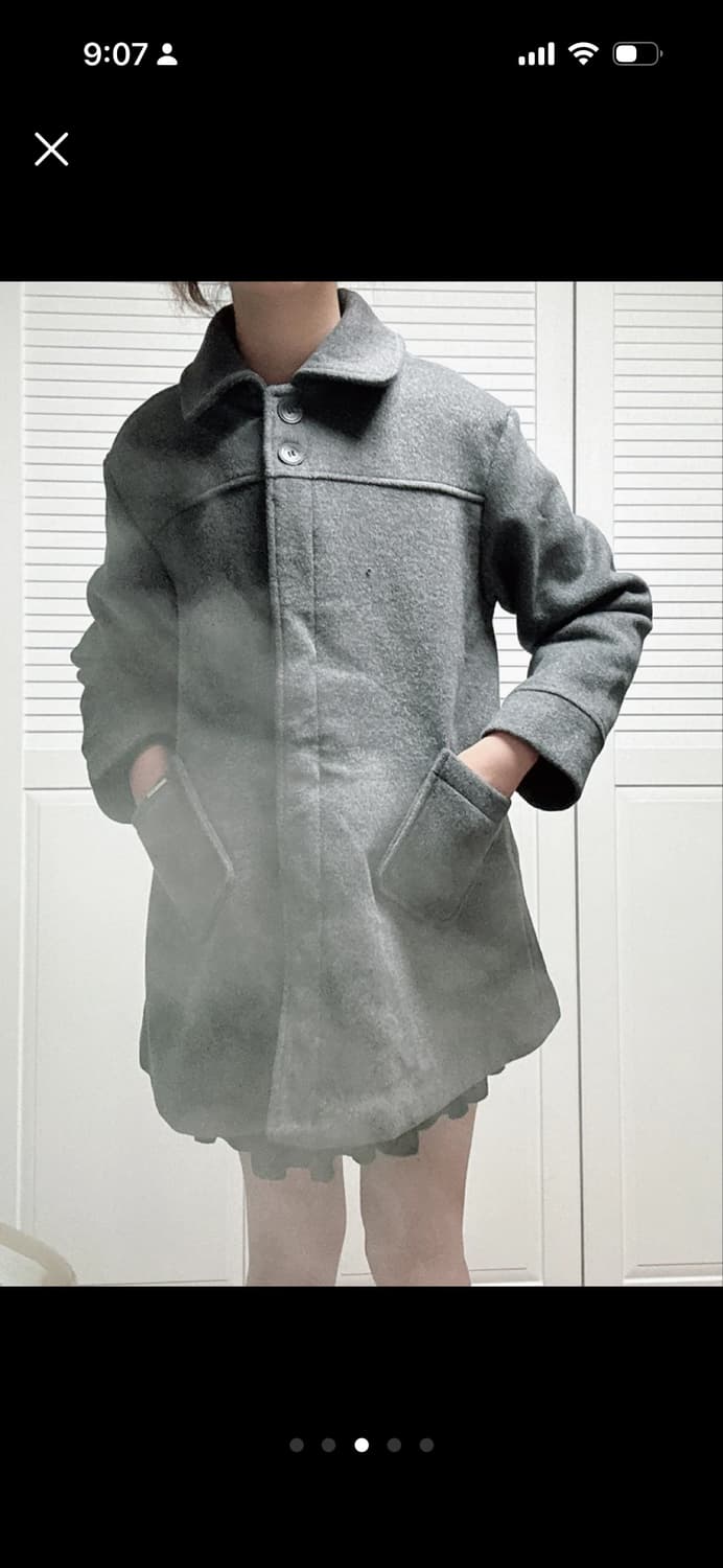 미세키서울 슬레이트 하프 코트 그레이 상품이미지5