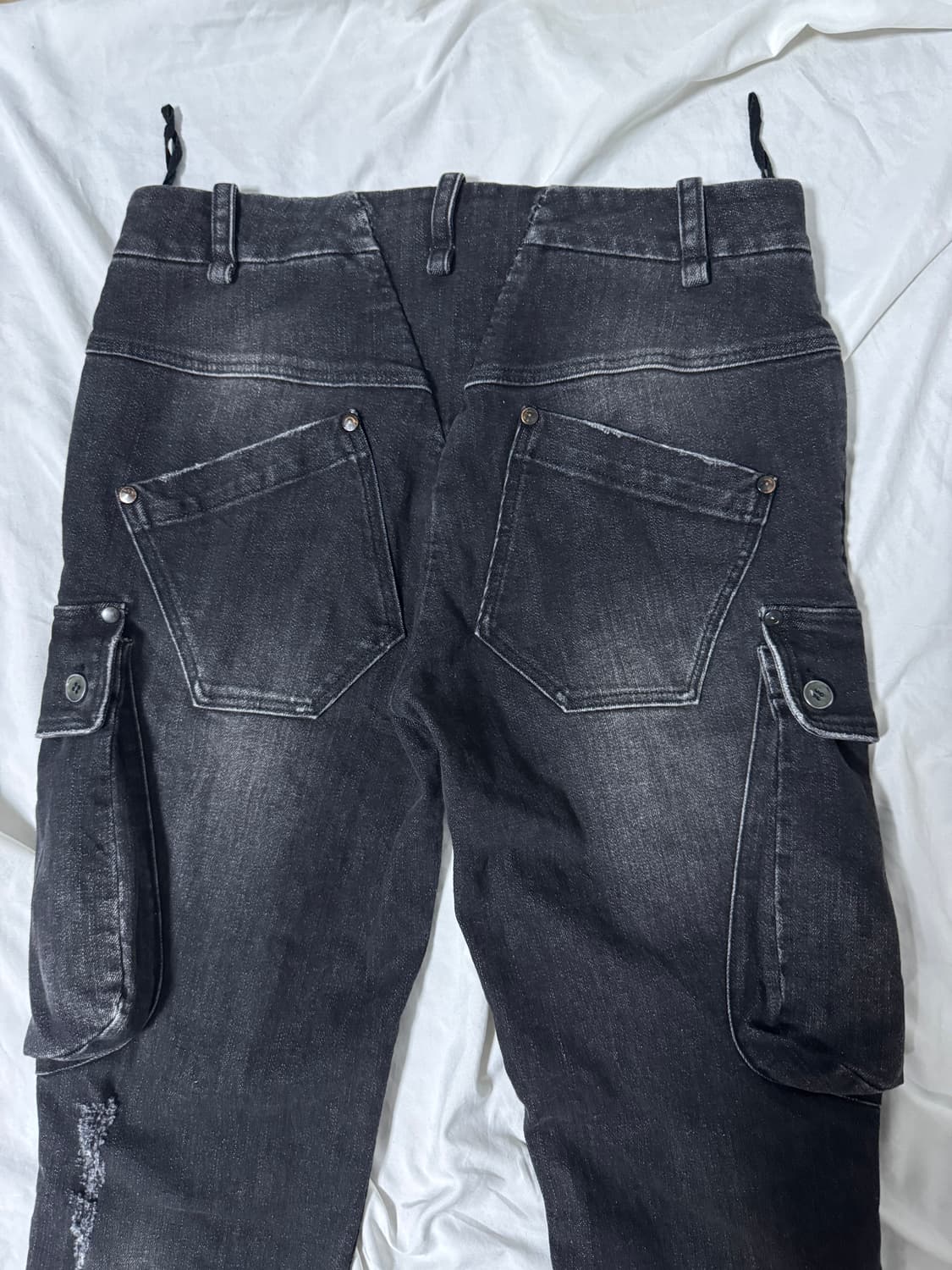 Masnada 슬림핏 데님 카고 팬츠 빈티지 상품이미지4