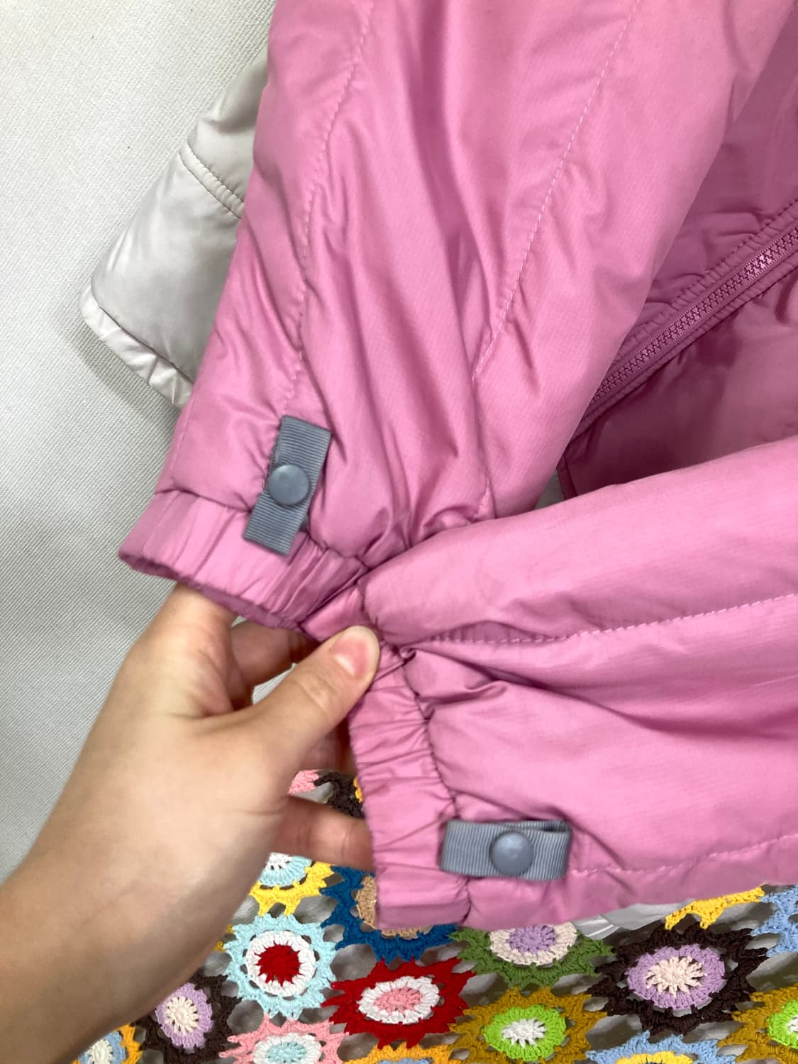 노스페이스 걸즈 딸기우유 내피 경량패딩 55, XL 상품이미지3