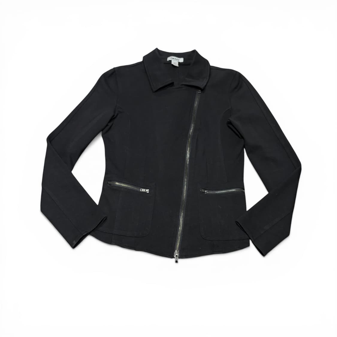 2 우먼S DKNY 블랙 사선지퍼 투웨이 자켓 상품이미지1