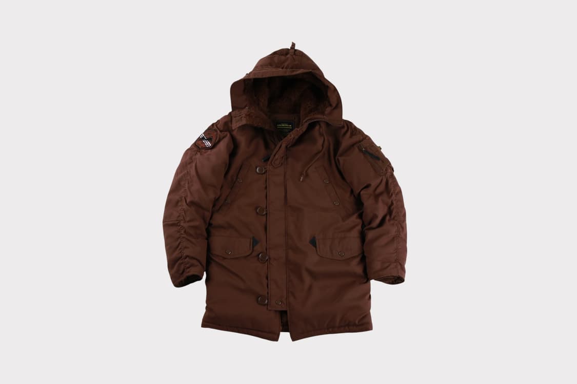 [S] 알파인더스트리 브라운 코튼 N-3B 플라이트 자켓 상품이미지1