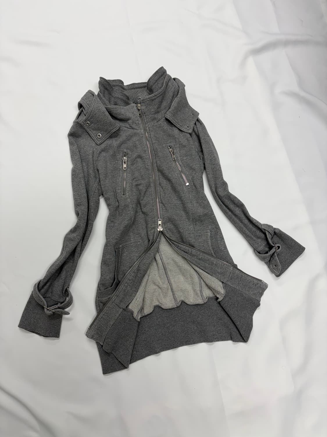 00s 하이넥 아우터⭕️ & 해골 스컬 큐빅 후집 ❌세트 데일리펑크 상품이미지6