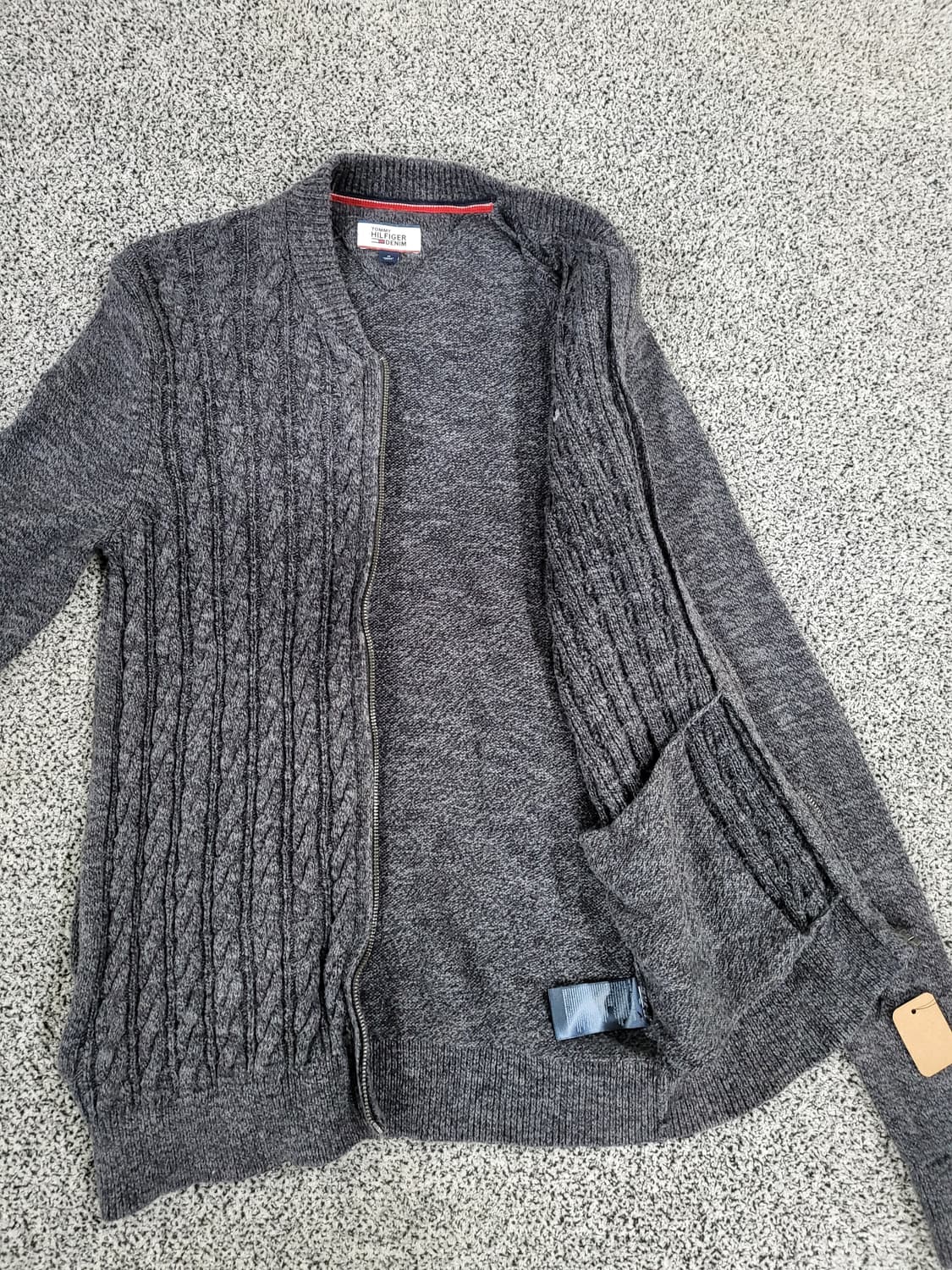타미힐피거 집업 니트 가디건 (그레이) 상품이미지5