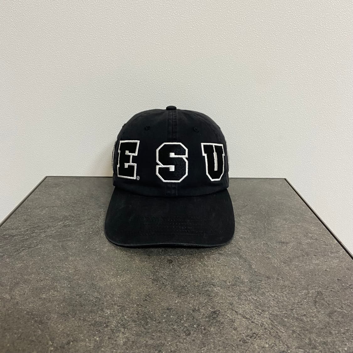 (OS) 슈프림 6패널 볼캡 모자 로고 워시드 블랙 상품이미지1