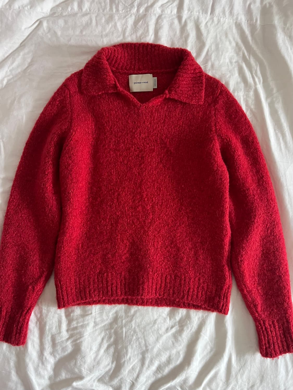 팔로마울 레드 니트 상품이미지2