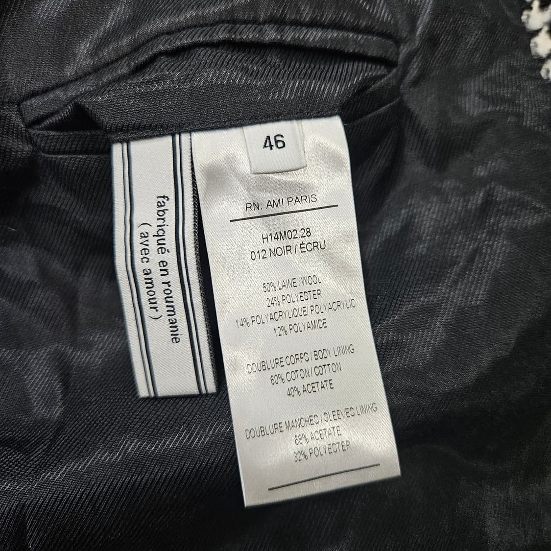 아미 더블브레스티드 체크 코트 46 상품이미지7