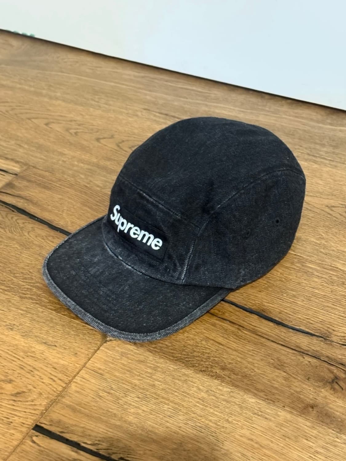 슈프림 데님 캠프캡 블랙 - 24SS 상품이미지1