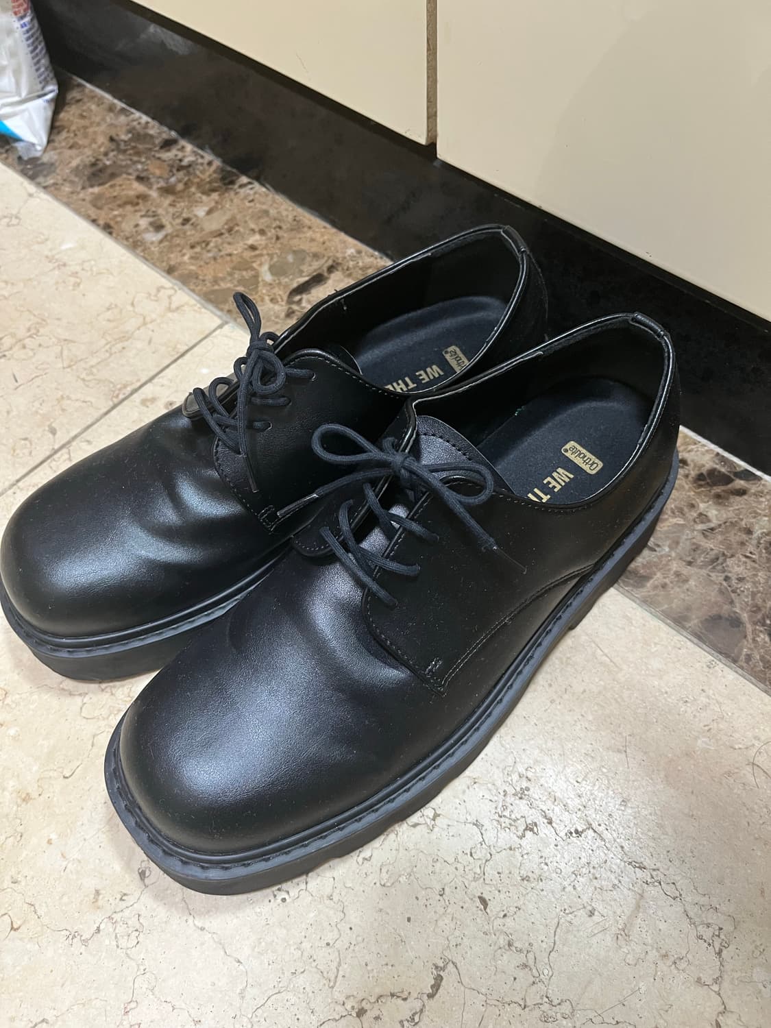 WTRD1203 클리프 스퀘어토 4홀 더비슈즈 블랙  상품이미지2