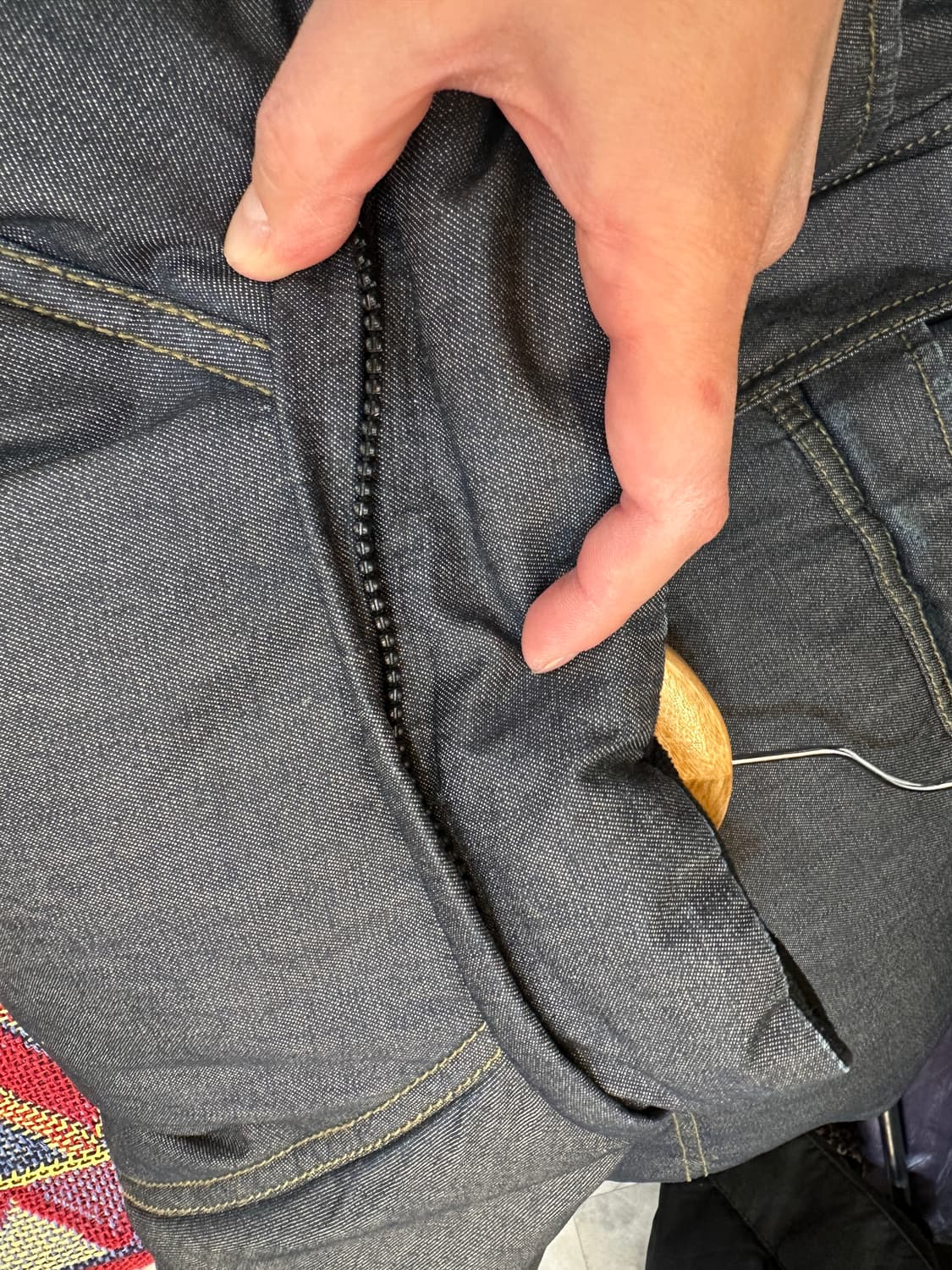 XL)에어워크 진스 데님 오리털 숏 패딩 점퍼 상품이미지10