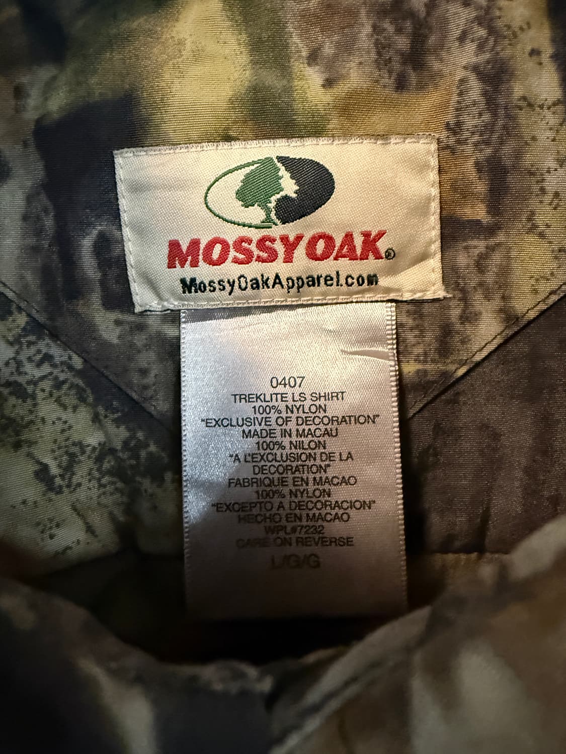 Mossy Oak  TREKLITE LS SHIRT  상품이미지7