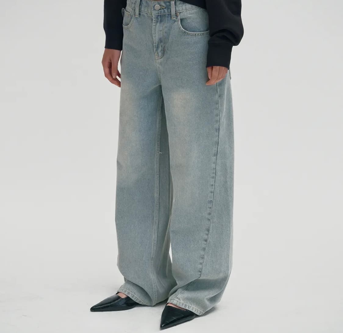 스웨이드 커브드 데님 M 상품이미지1