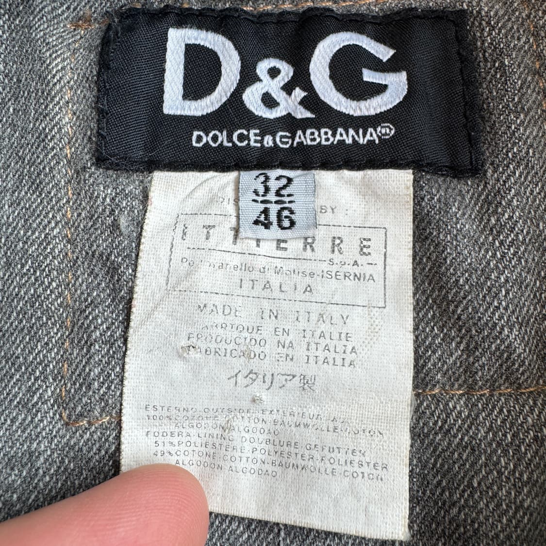 돌체앤가바나 90s 아카이브 인사이드아웃 트러커 데님자켓 상품이미지9