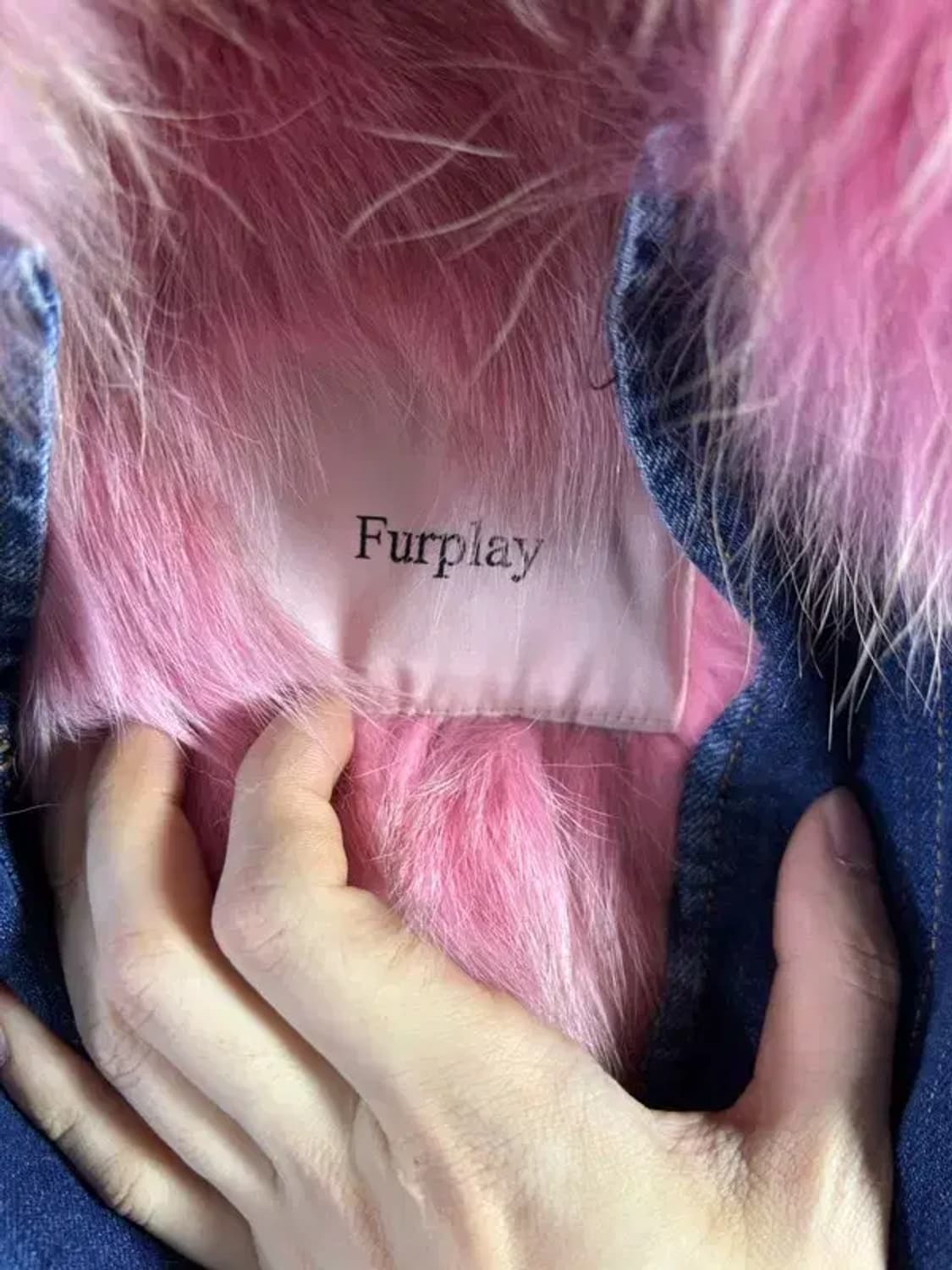 [ FURPLAY ] 퍼플레이 천연 퍼 데님 야상 [ SIZE: M] 상품이미지6