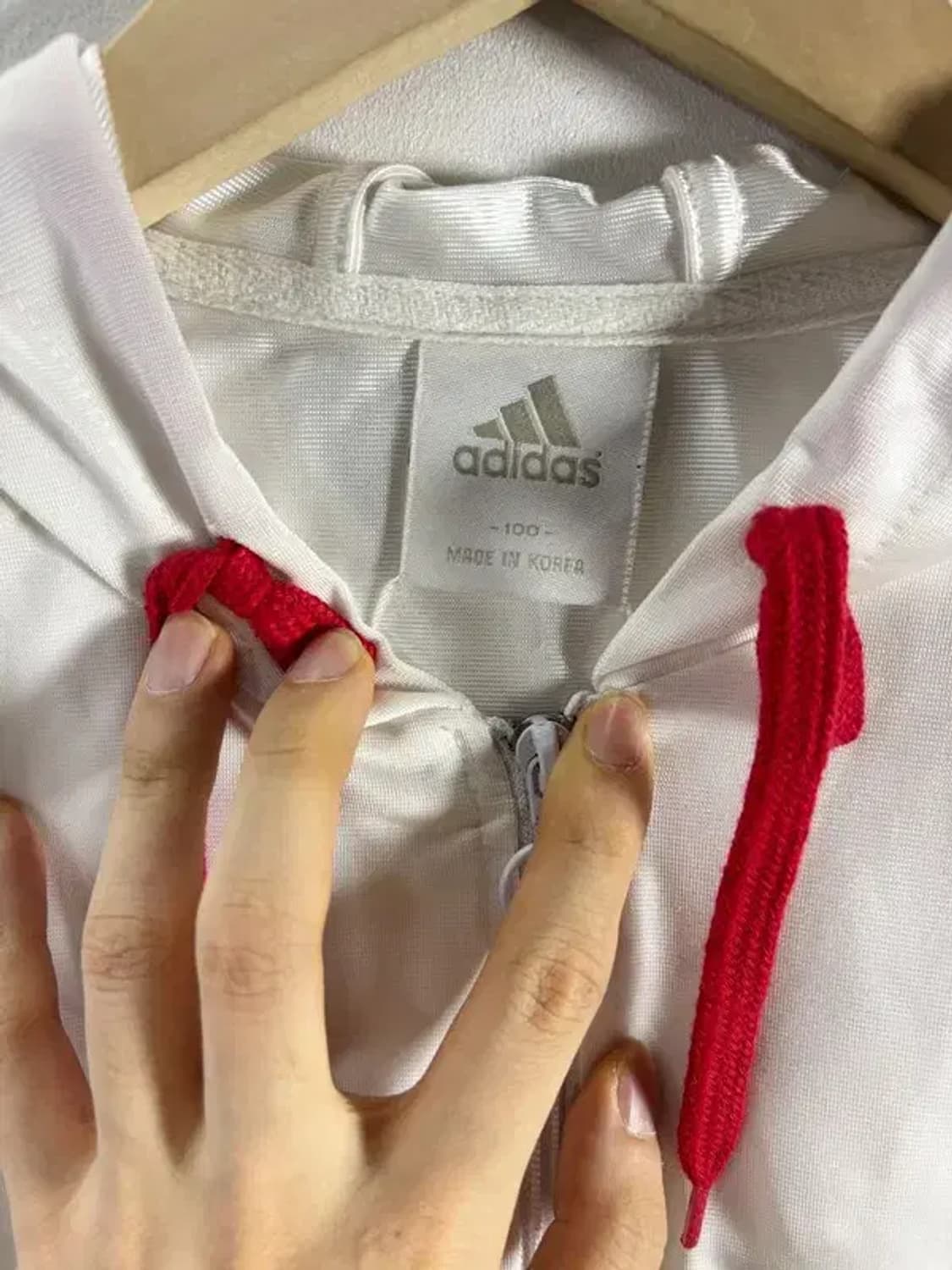 Y2K 아디다스 반팔 져지 집업 [ SIZE: 100 ] 상품이미지4