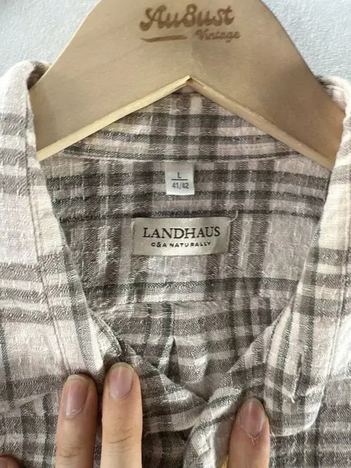 빈티지 자수 아메카지 체크 셔츠 [ SIZE: L ] 상품이미지5