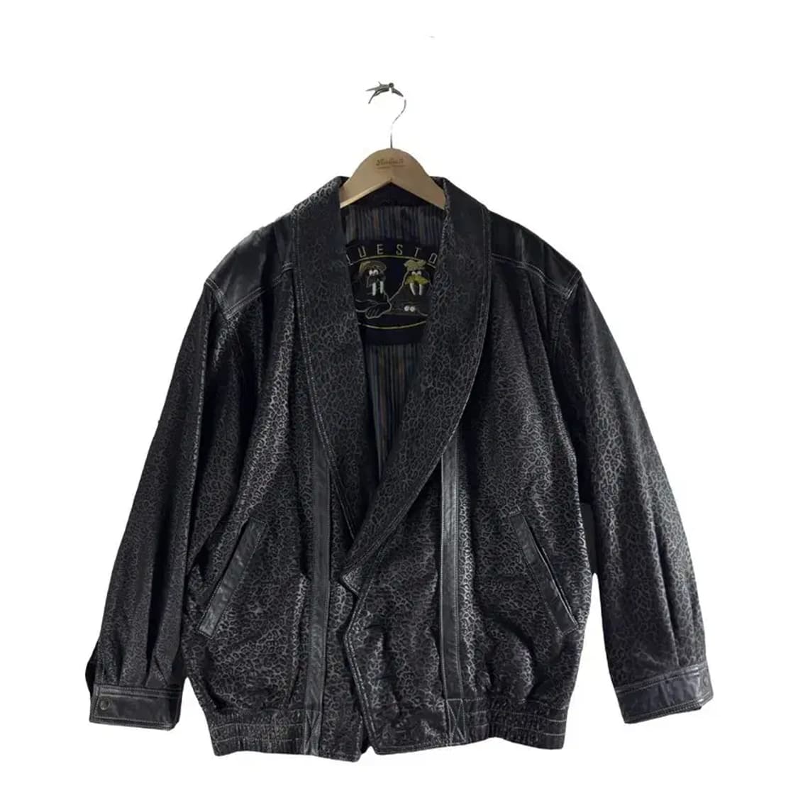 1353 [ JPN ] 레오파드 패턴 가죽 자켓 [ SIZE: L] 상품이미지1
