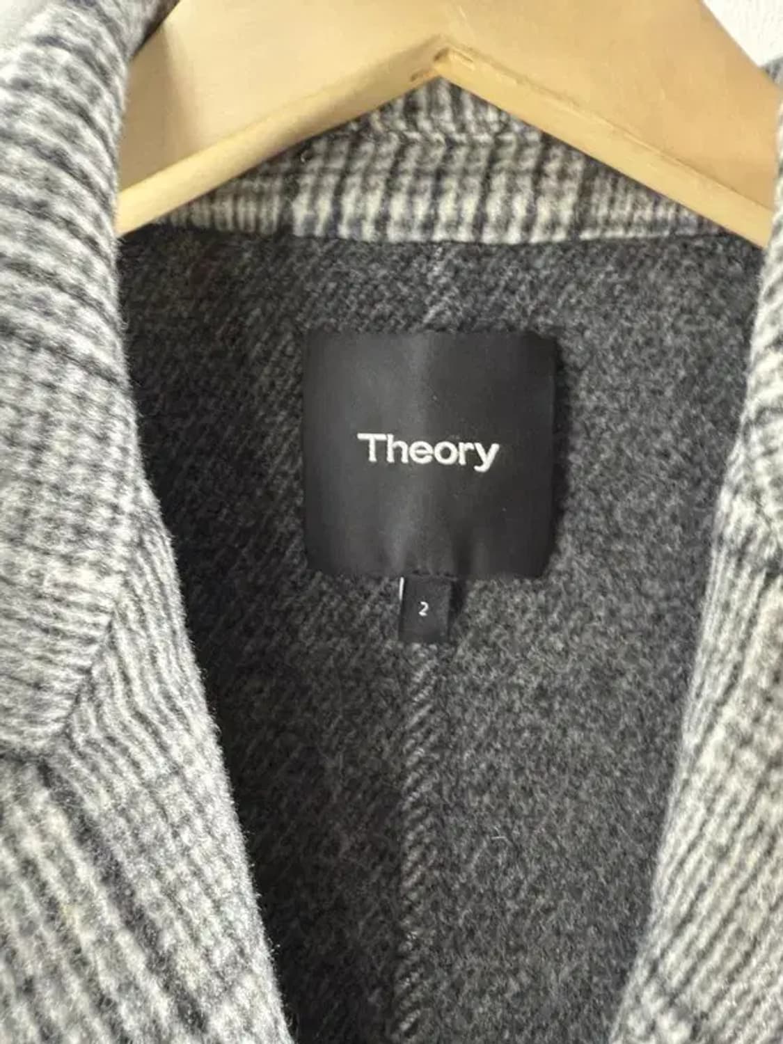 1375 [ THEORY ] 띠어리 체크 롱코트 [ SIZE: 2 ] 상품이미지6