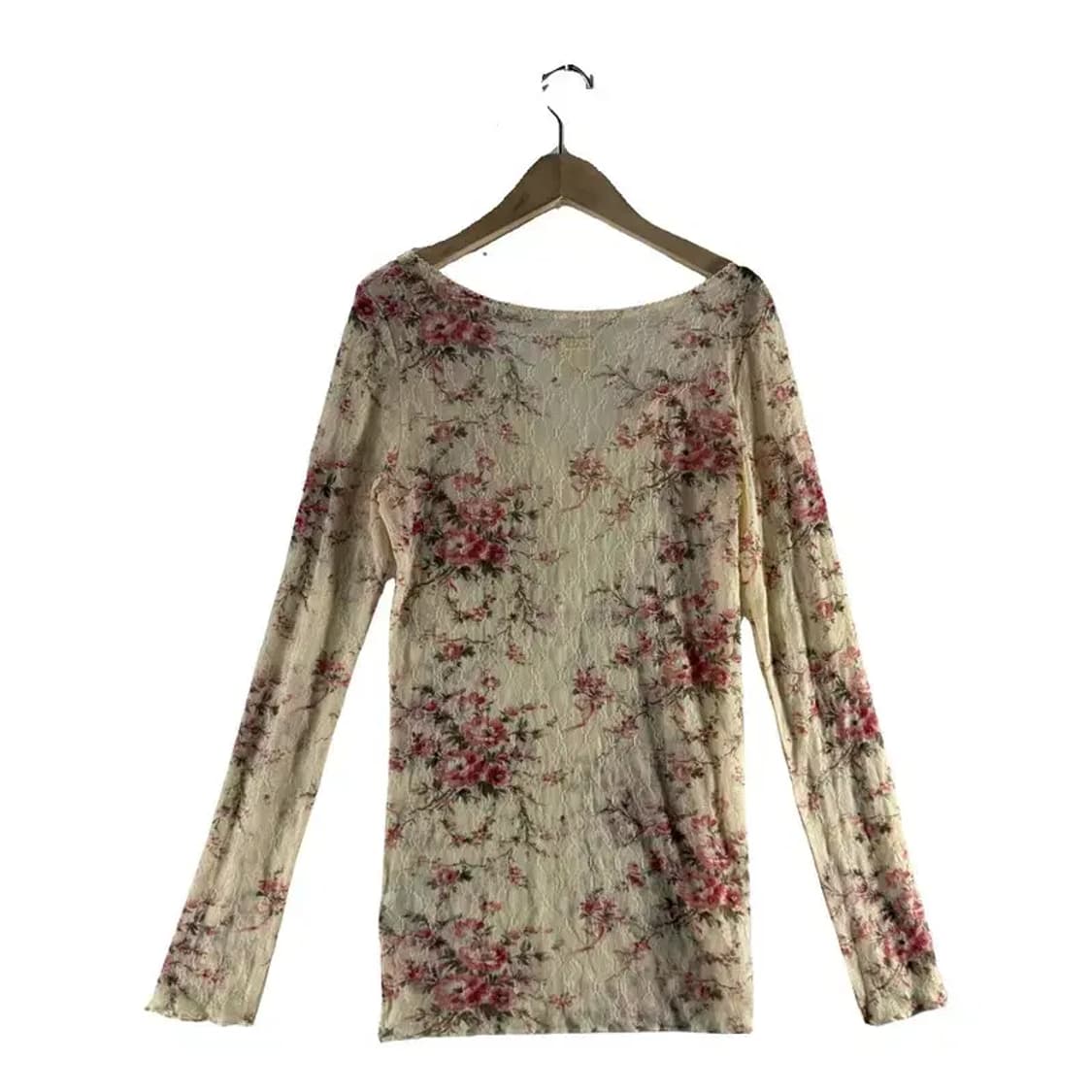 A1487 데님서플라이 플라워 시스루 블라우스 [ SIZE: M ] 상품이미지2