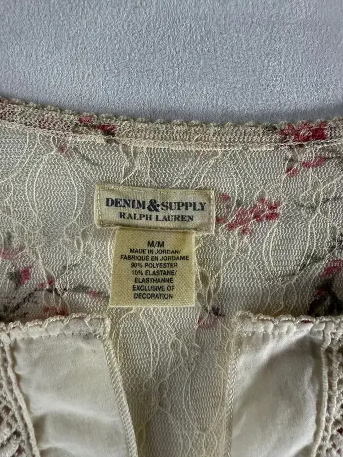 A1487 데님서플라이 플라워 시스루 블라우스 [ SIZE: M ] 상품이미지5