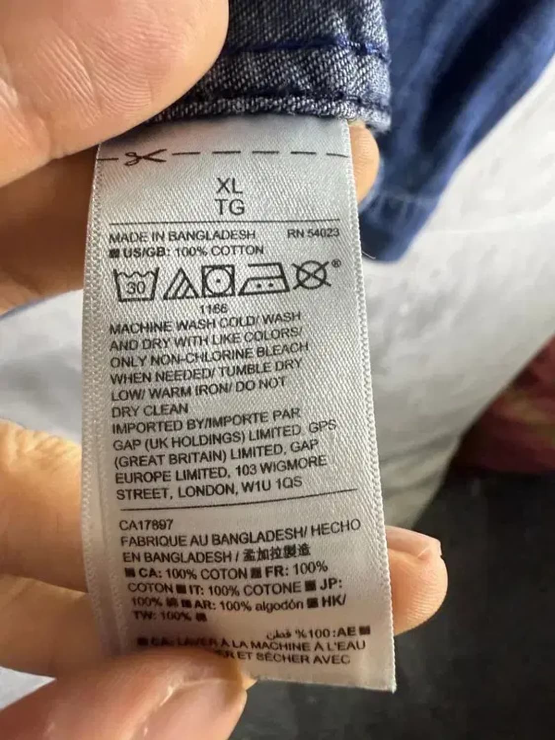 A1648 [ GAP ] 갭 데님 셔츠 [ SIZE: XL ] 상품이미지7