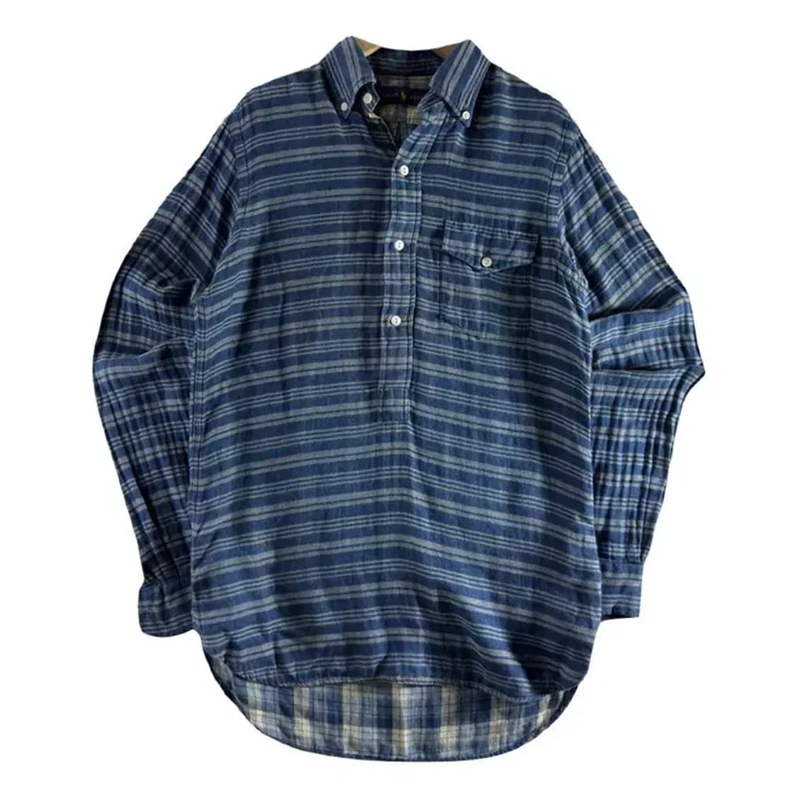 A1714 폴로 코튼 체크 셔츠 [ SIZE: XS ] 상품이미지1