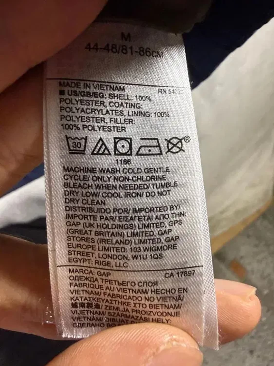 A1780 [ GAP ] 갭 패딩 조끼 [ SIZE: M ] 상품이미지6