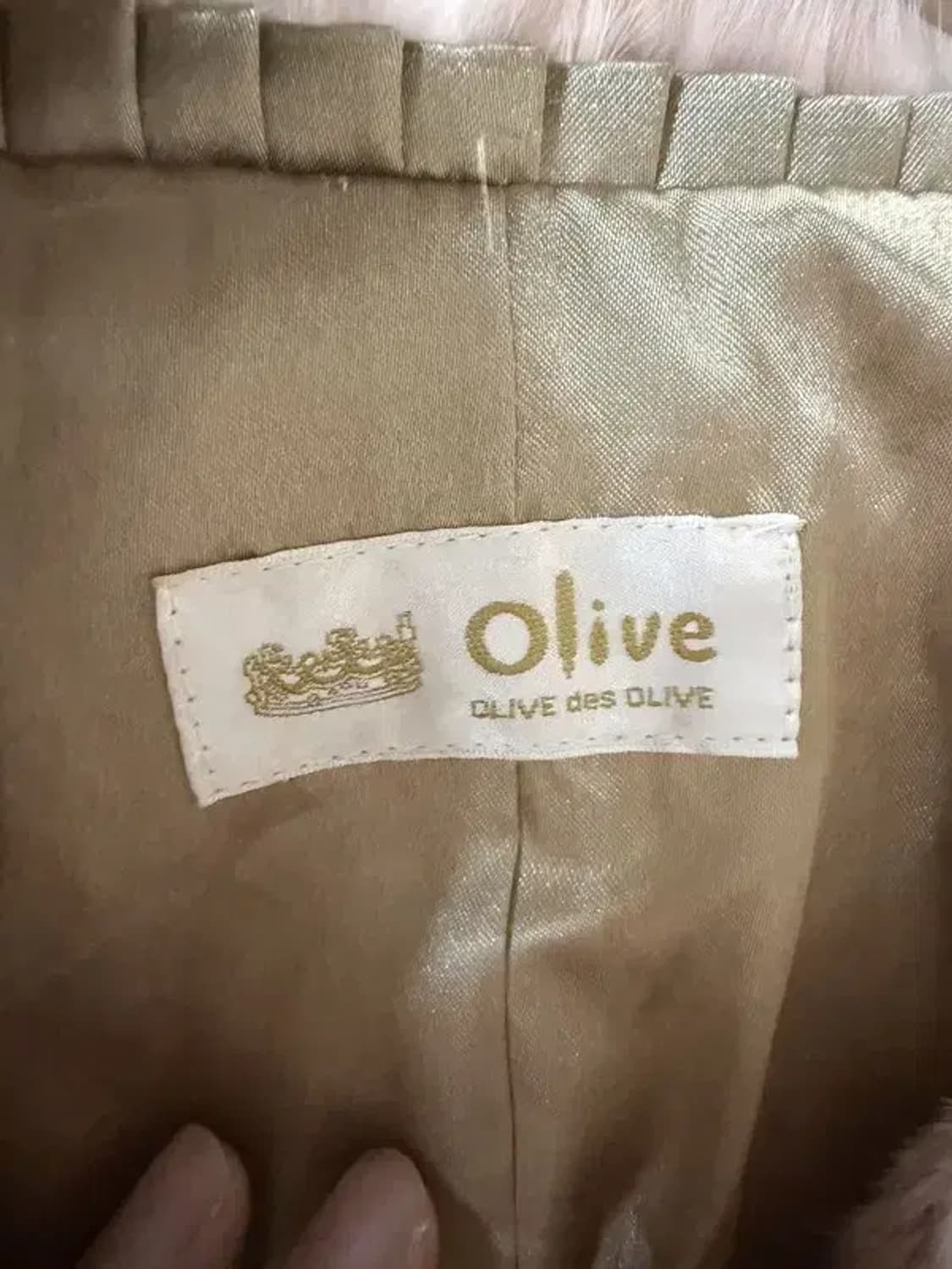 A2274 올리브데올리브 토끼털 모피 코트 상품이미지5