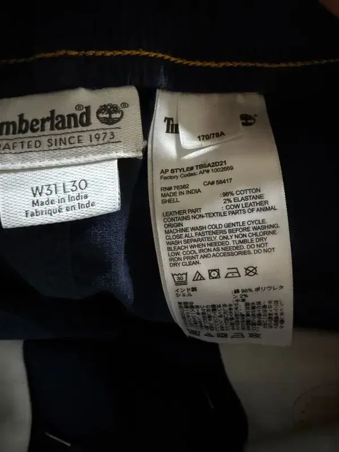 A2442 팀버랜드 면 바지 [ SIZE: 31 ] 상품이미지6