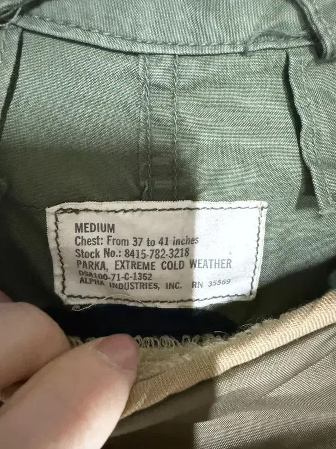 A2676 M65 개파카 미군 야상 패딩 [ SIZE: M ] 상품이미지7