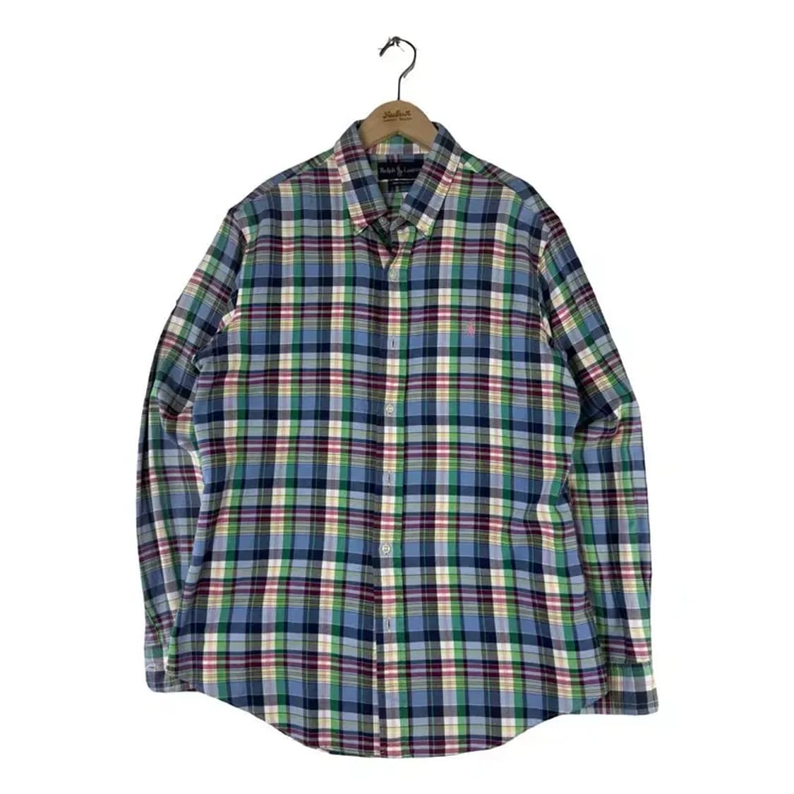 A2907 폴로 체크 셔츠 M 상품이미지1