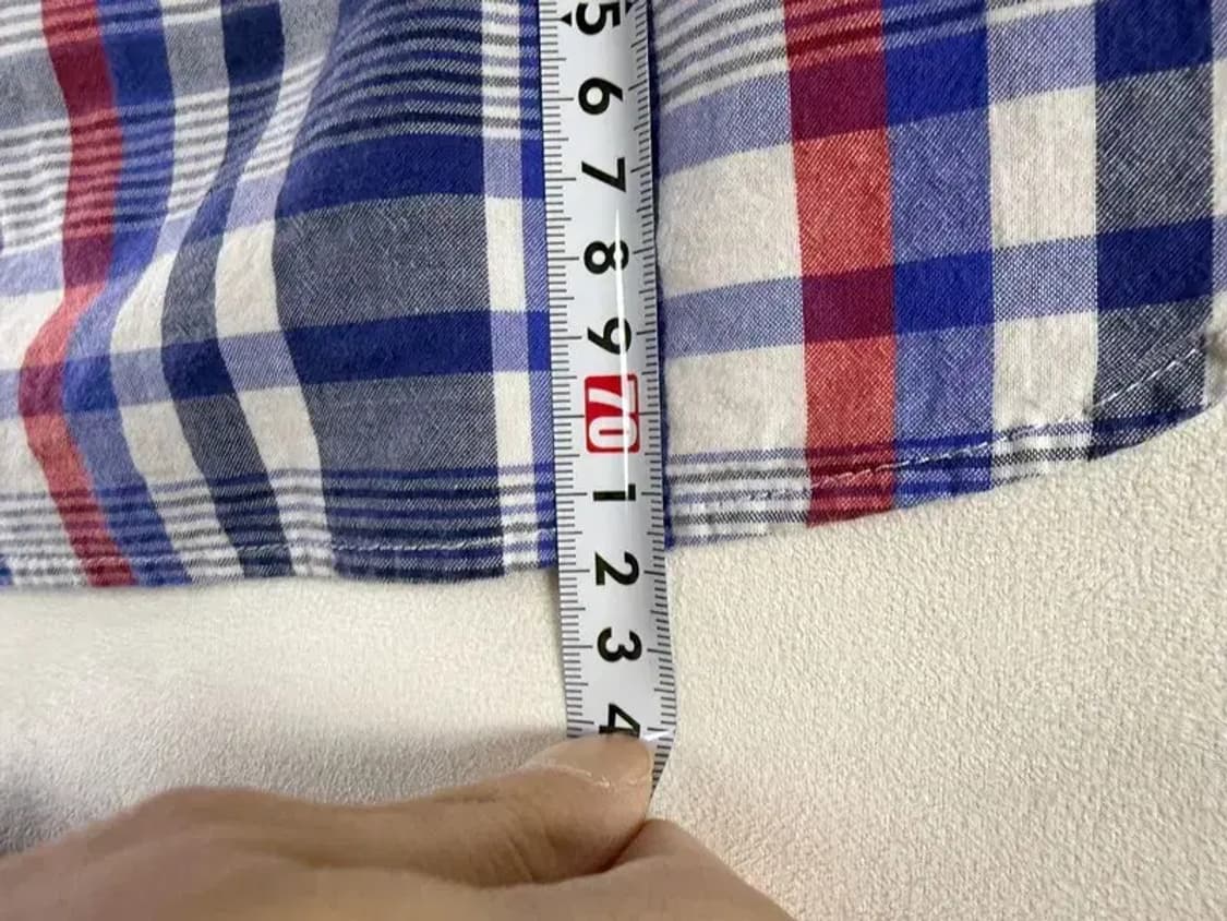 A2924 폴로 반팔 체크 셔츠 XL 상품이미지4