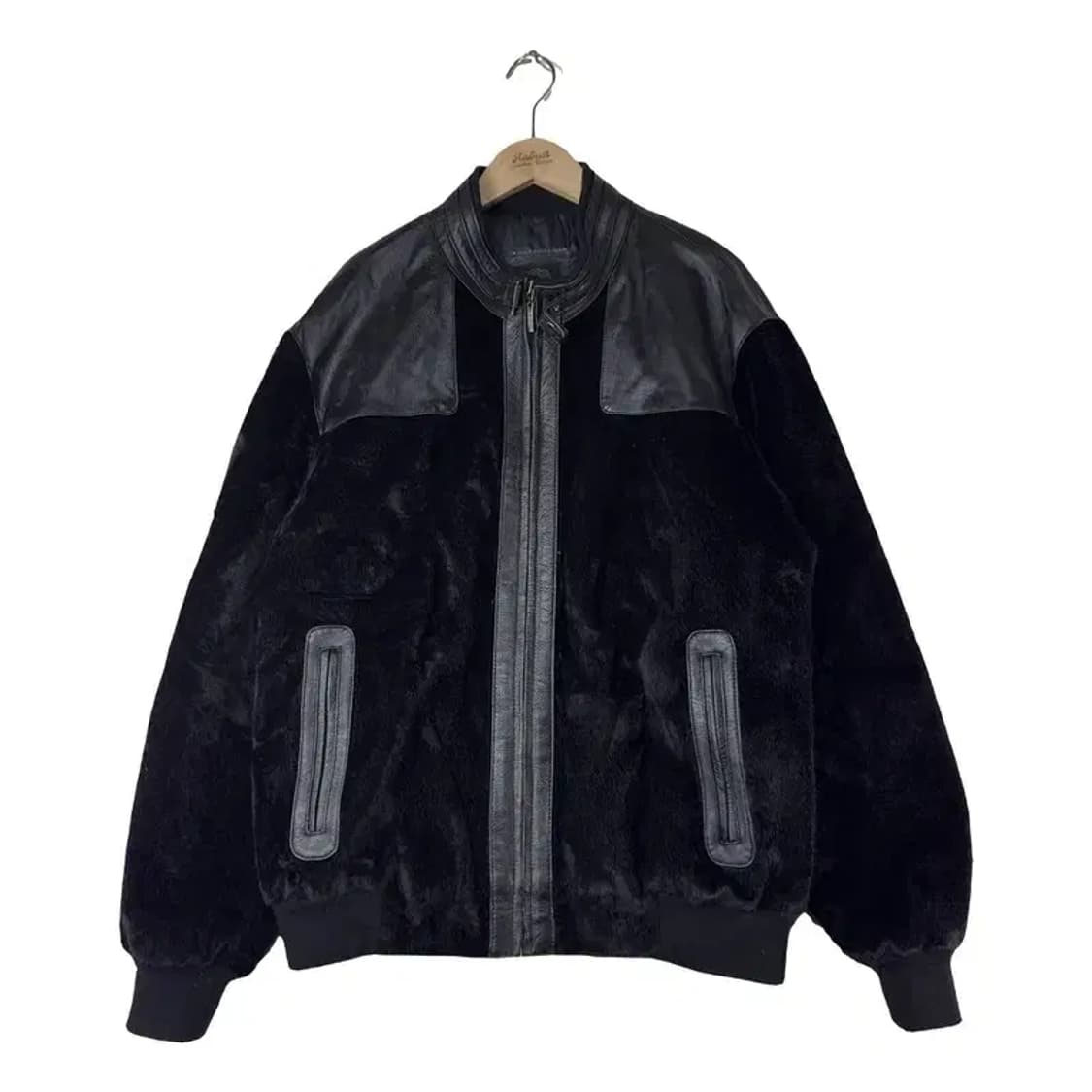 A3173 [ICINOO] 가죽 배색 자켓 100 상품이미지1