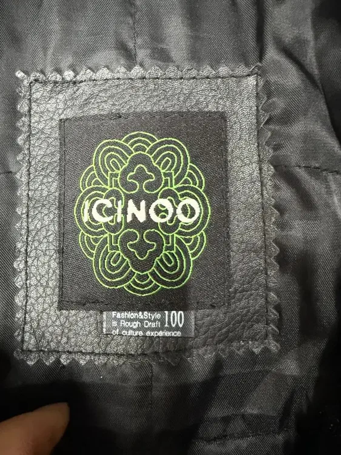 A3173 [ICINOO] 가죽 배색 자켓 100 상품이미지5