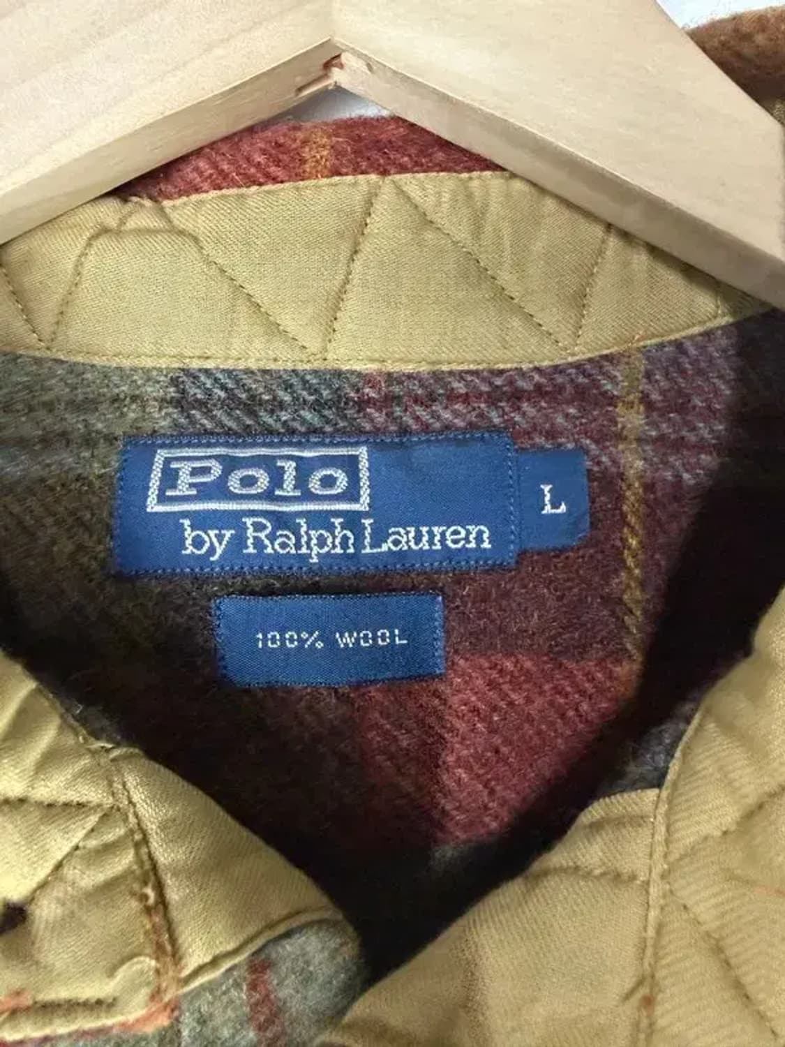 A3120 폴로 울 체크 자켓 L 상품이미지5