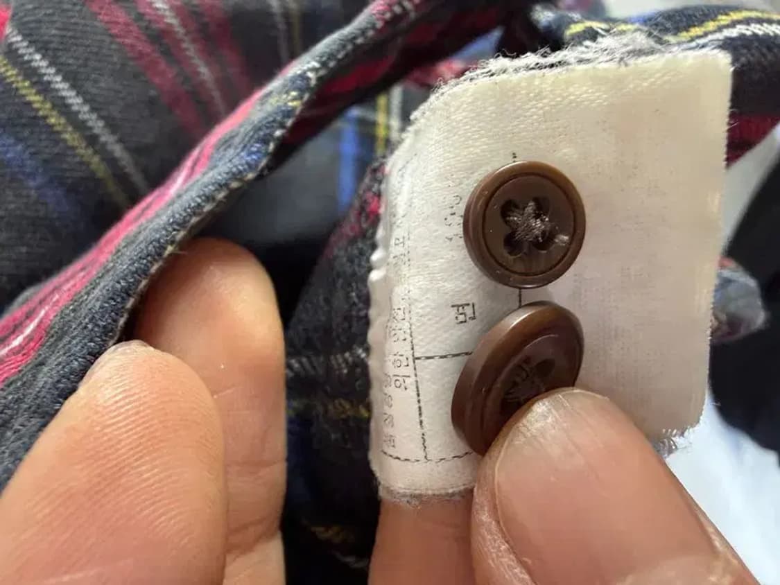 A3076 [WHOAU] 후아유 체크 셔츠 L 상품이미지4