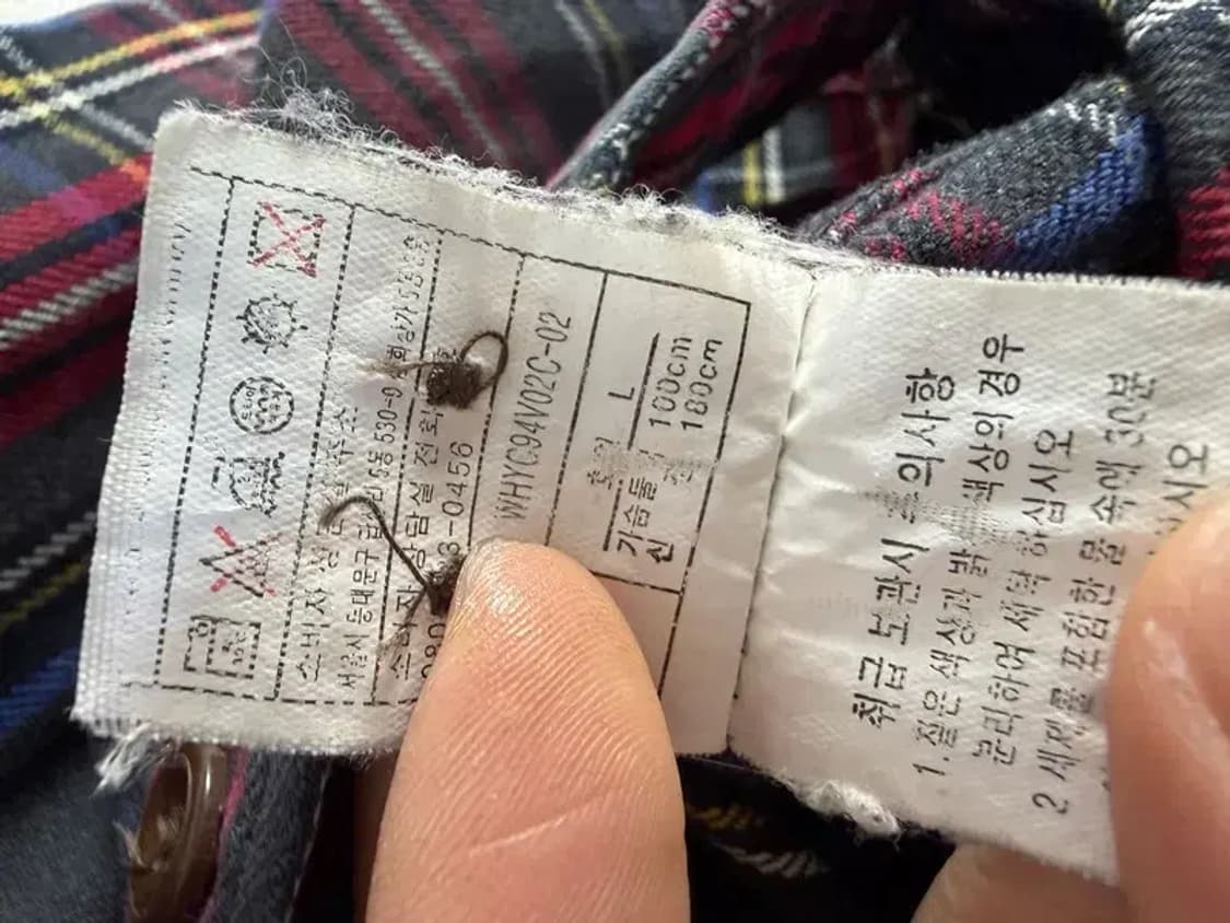 A3076 [WHOAU] 후아유 체크 셔츠 L 상품이미지8