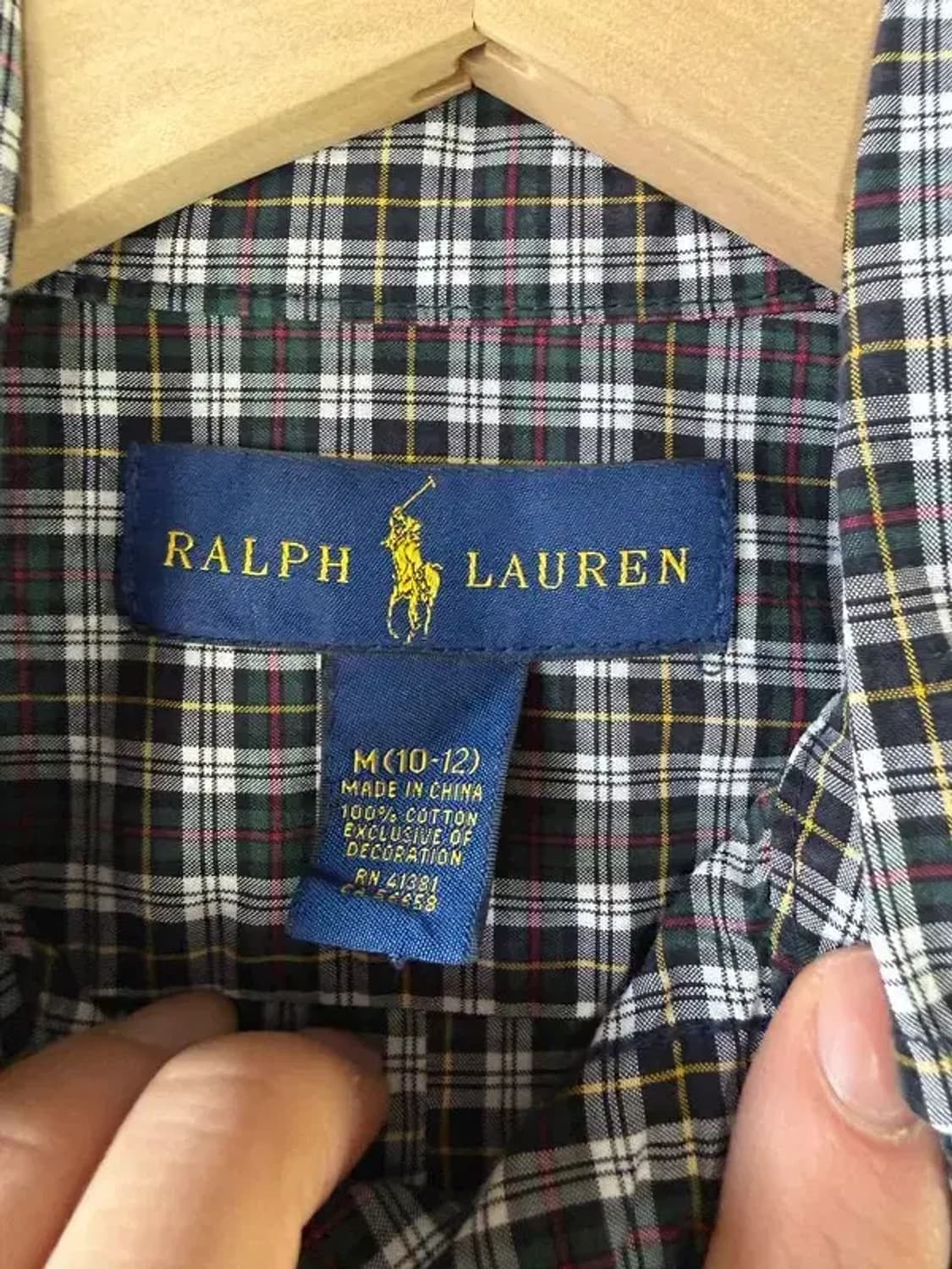 A3082 키즈 폴로 체크 셔츠 M 상품이미지4