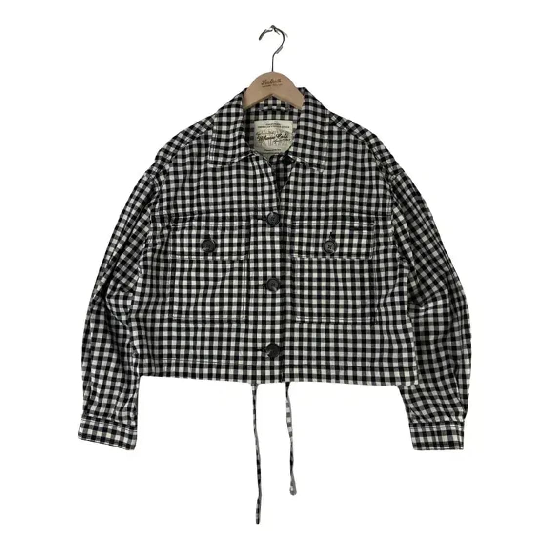 A3040 [WHOAU] 후아유 체크 크롭 자켓 S 상품이미지1