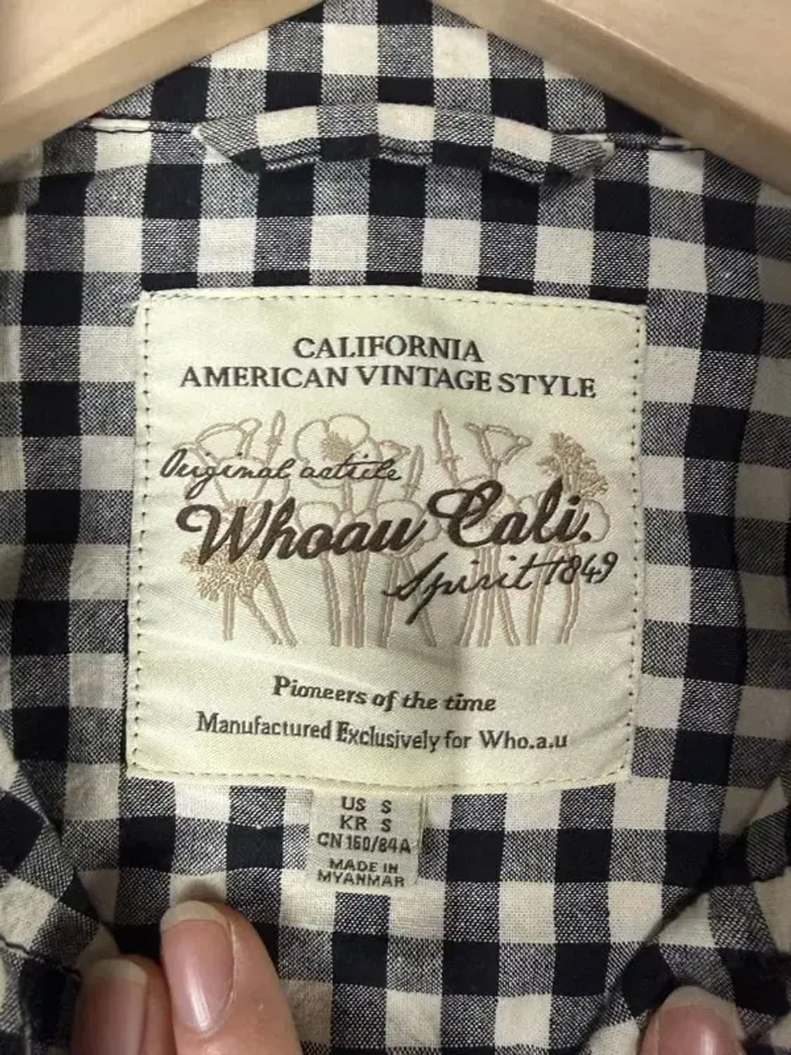 A3040 [WHOAU] 후아유 체크 크롭 자켓 S 상품이미지5