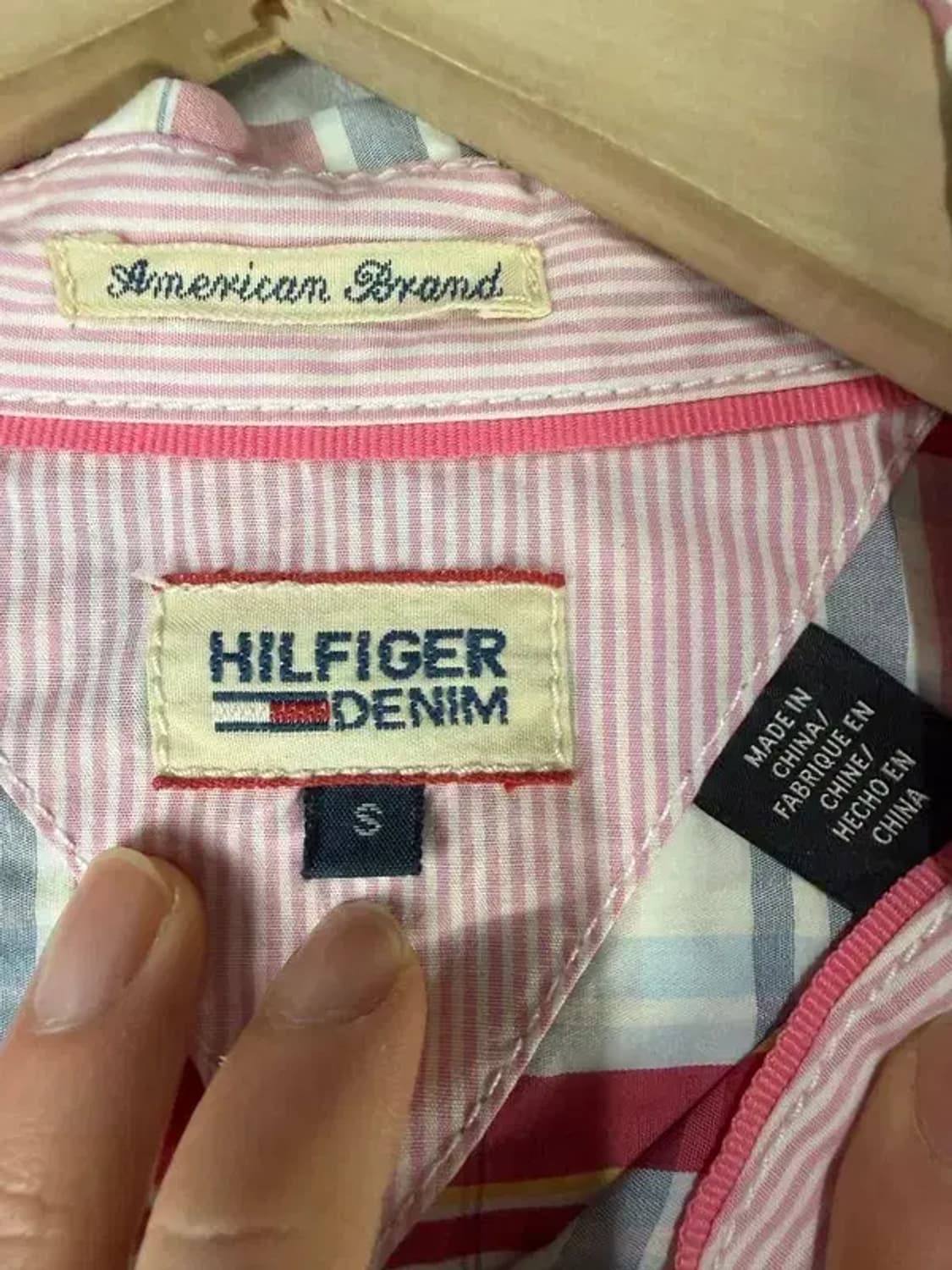 A3249 타미힐피거 체크 셔츠 S 상품이미지5