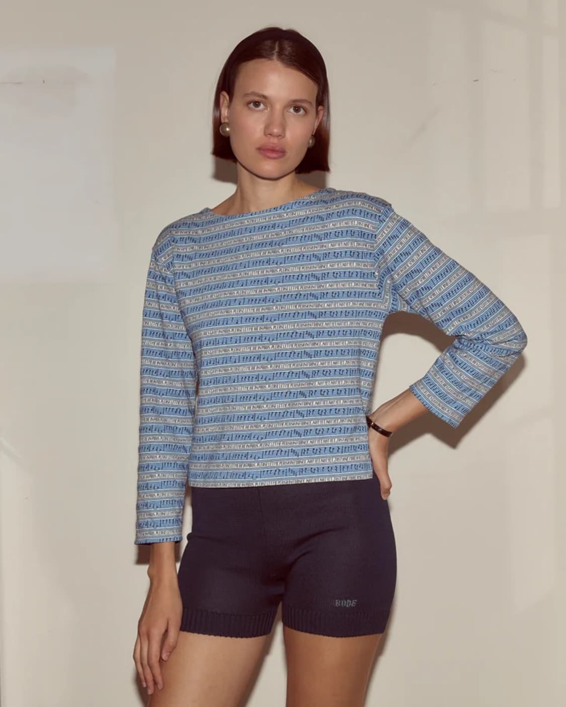 [XS,S,M,L]보디 BODE Lyric 롱 슬리브리스 탑 상품이미지1