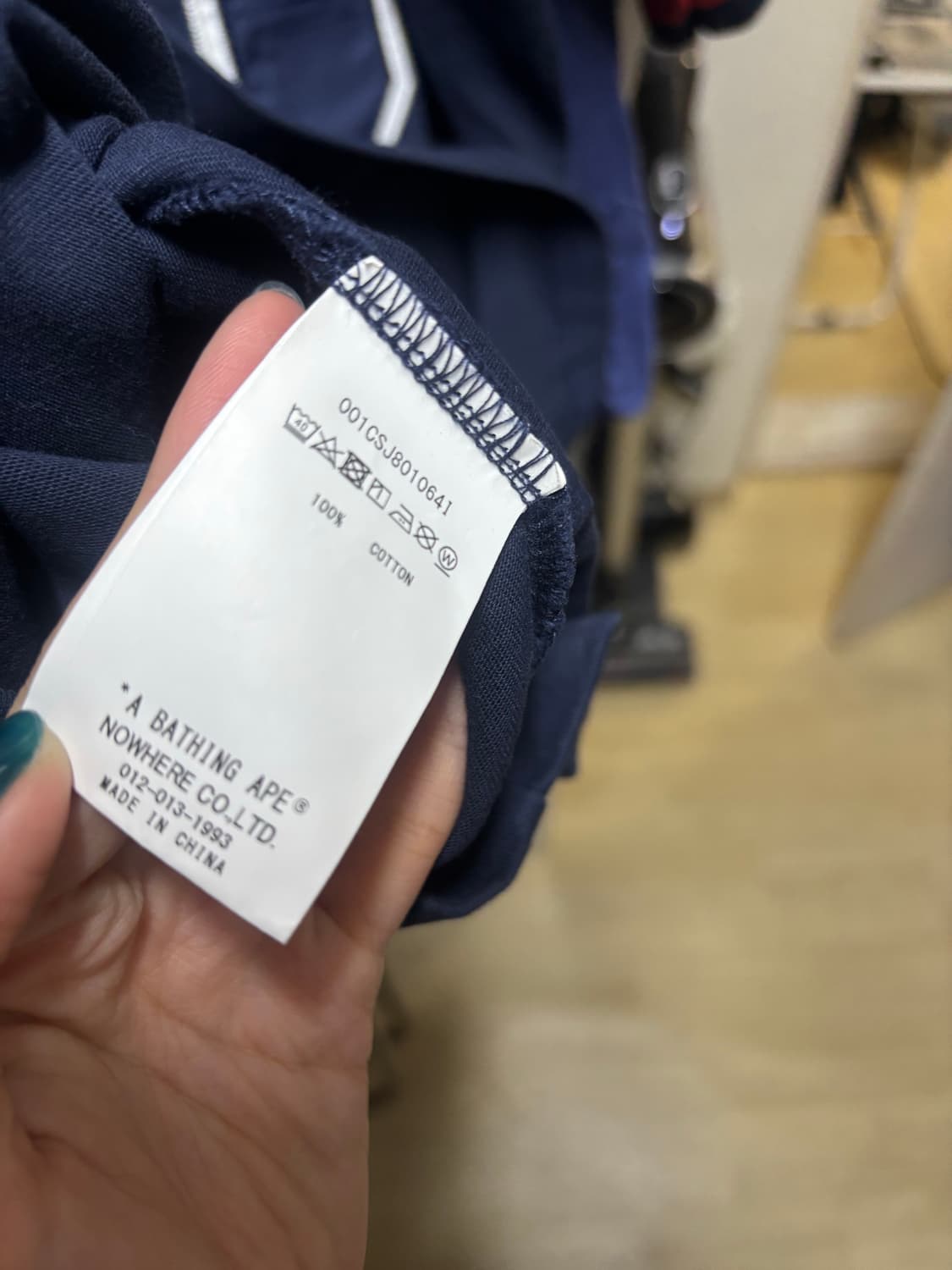 베이프 BAPE 풋볼  져지 네이비 상품이미지5