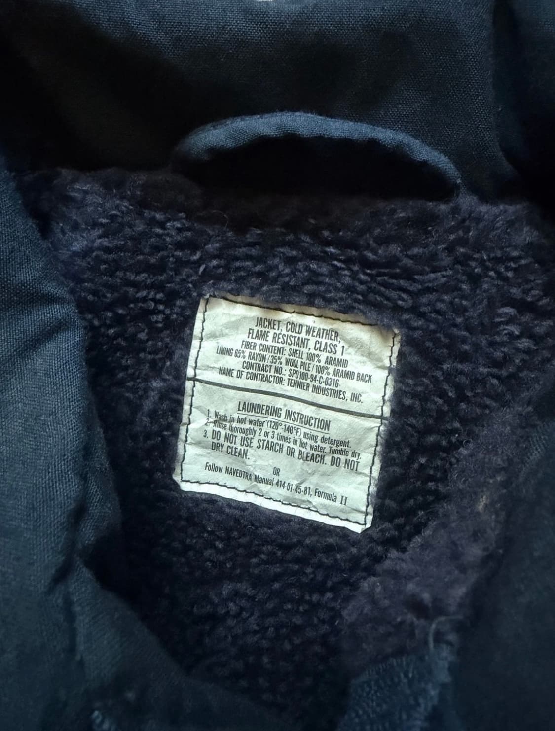 미군 오리지날 아라미드 a2 덱자켓 L(L/R) 상품이미지5