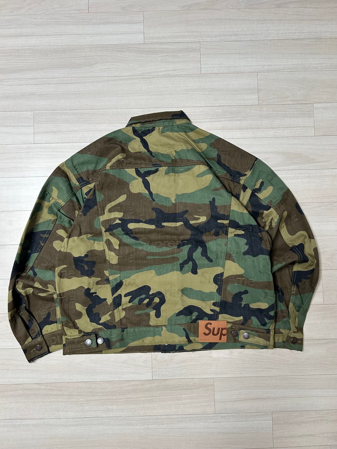 (XL) 슈프림 자가드로고 데님 트러커 - 25fw 상품이미지3